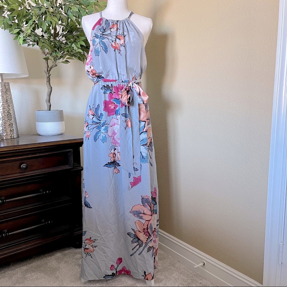 Anthropologie Leifsdottir Three Act Maxi Silk Floral Dress Sz 6